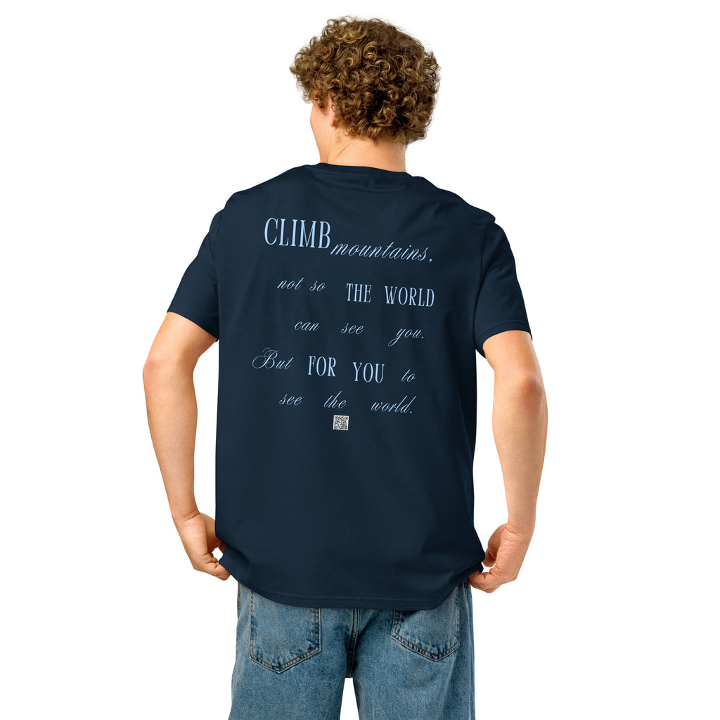 Unisex organic ribbed neck t-shirt