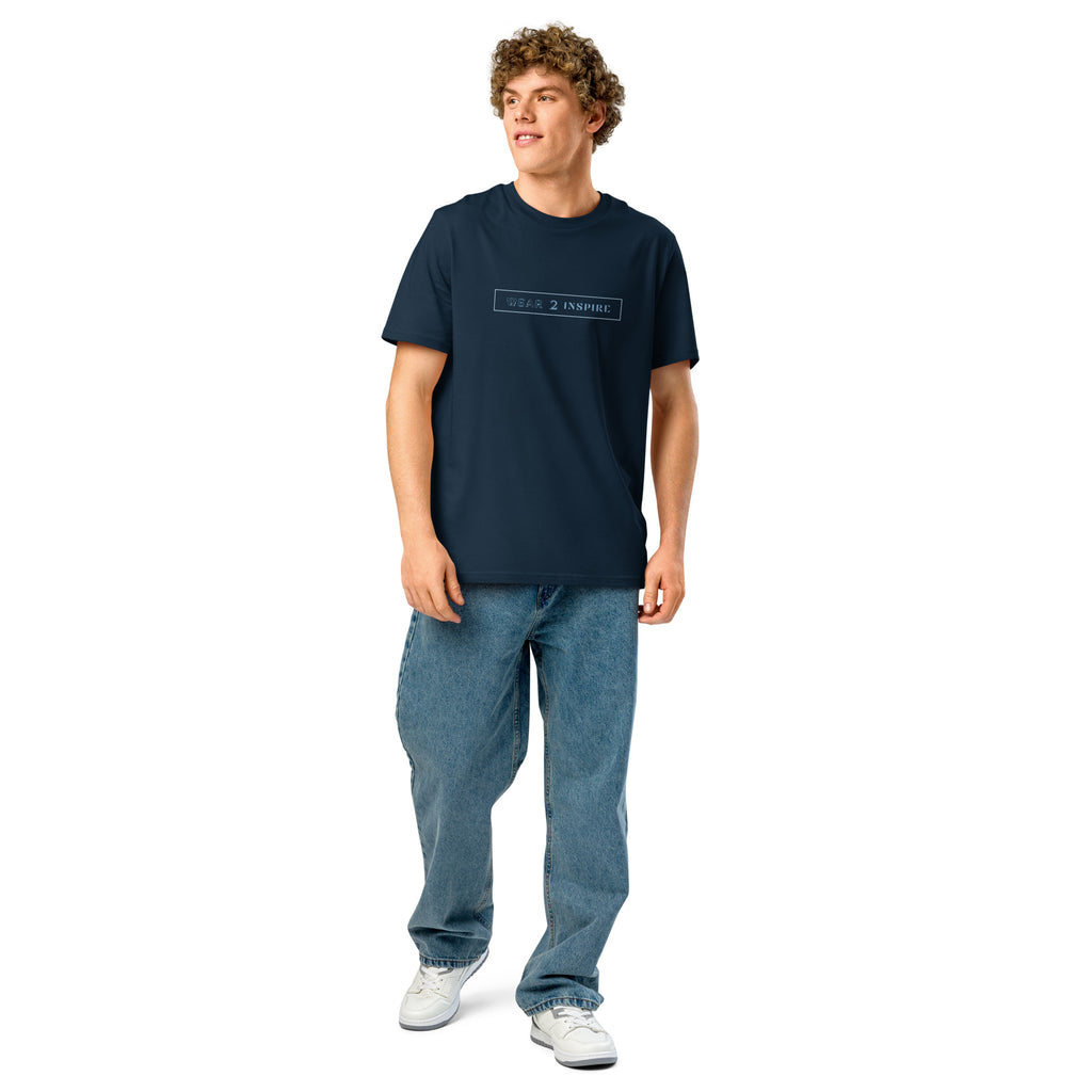 Unisex organic ribbed neck t-shirt