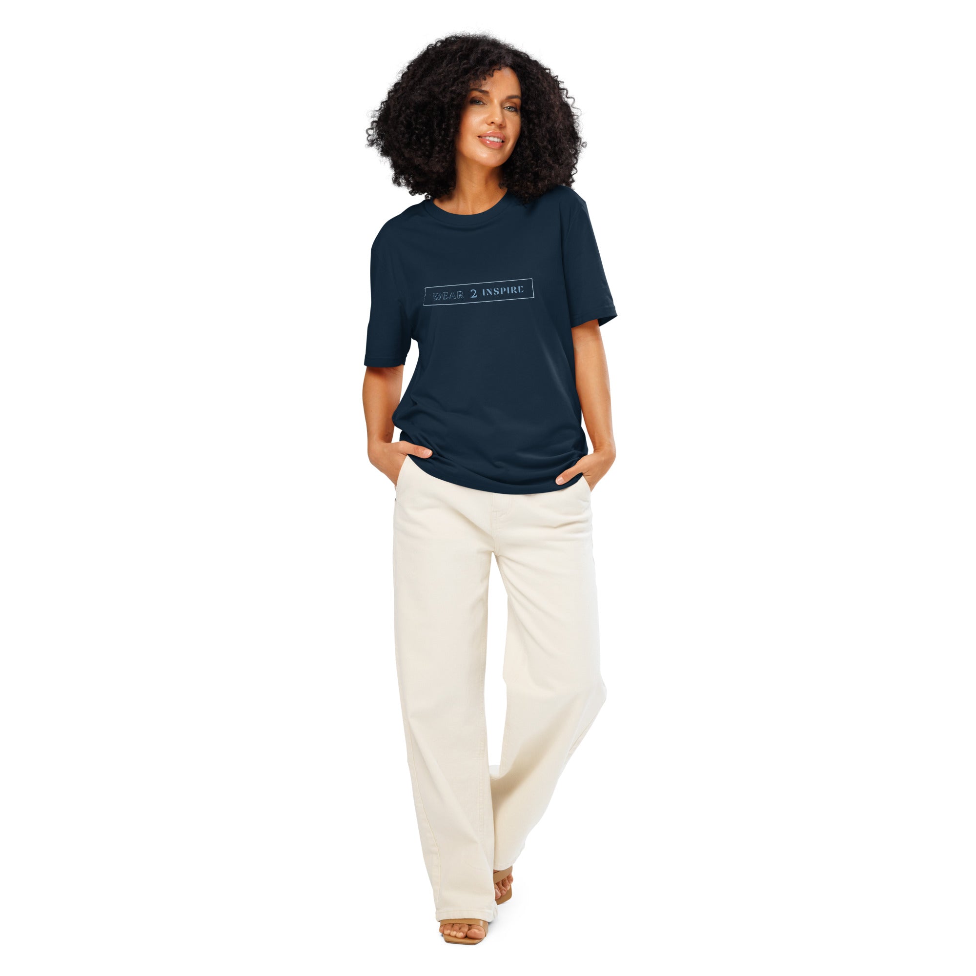 Unisex organic ribbed neck t-shirt