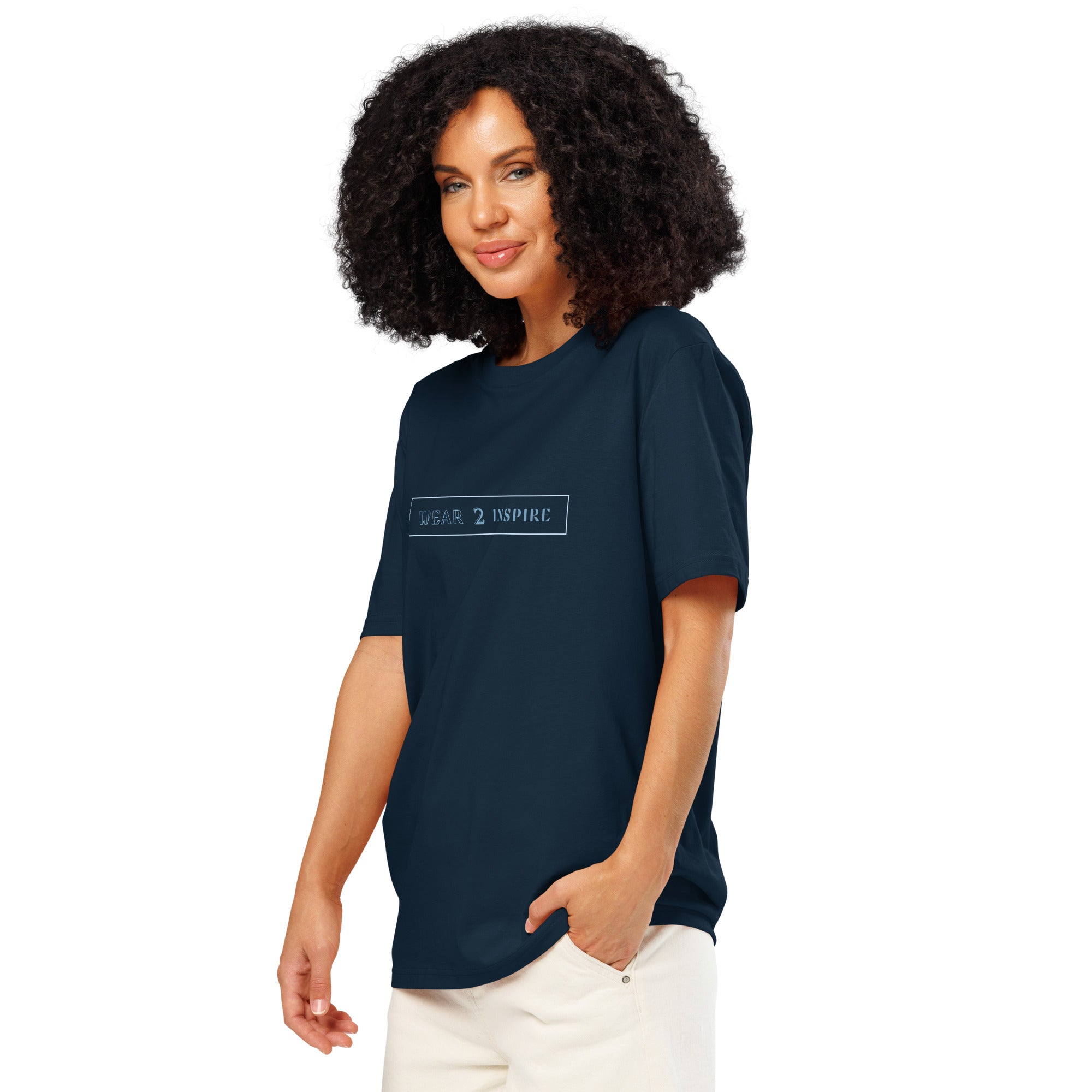 Unisex organic ribbed neck t-shirt